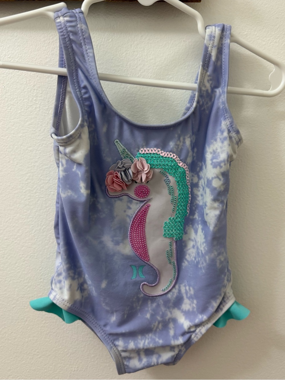 Hurley lavender tie-dye infant swimsuit